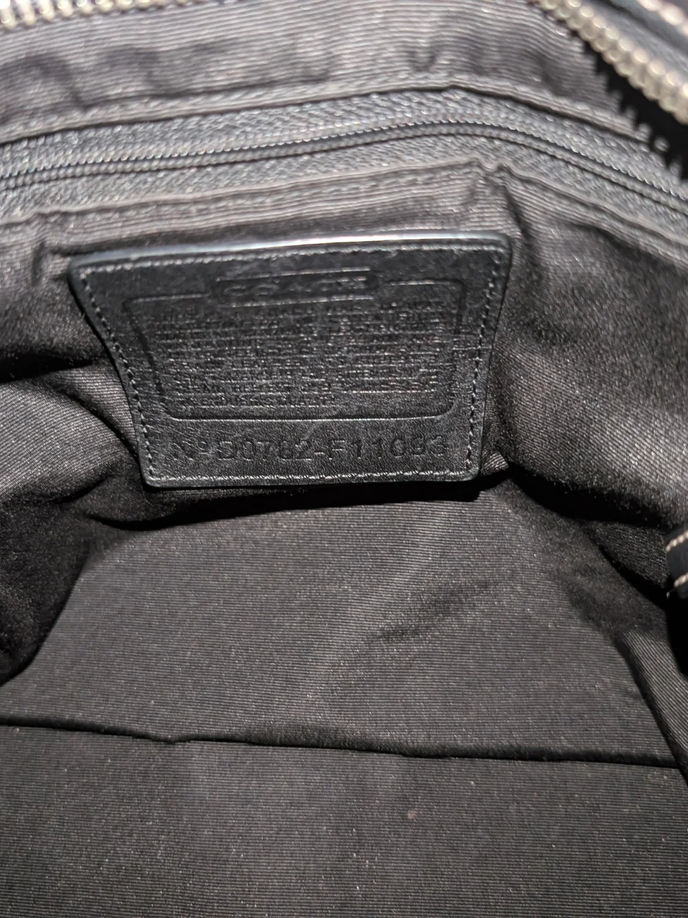 Coach Black Leather Soho Tote #F11093 - Picture 5 of 6